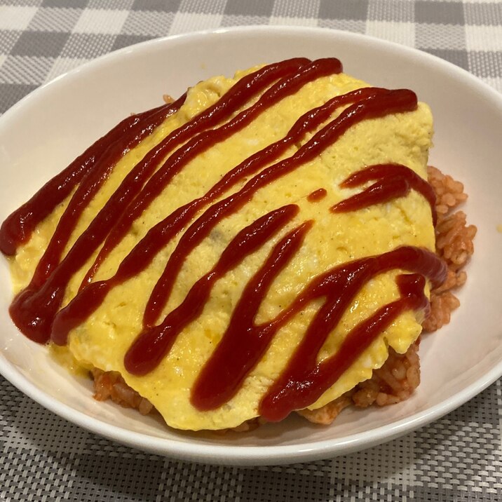 レンジで簡単に☆オムライス♪